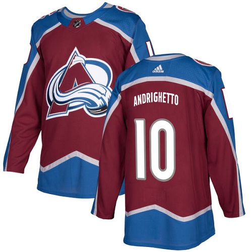 Adidas Colorado Avalanche #10 Sven Andrighetto Burgundy Home Authentic Stitched Youth NHL Jersey->youth nhl jersey->Youth Jersey